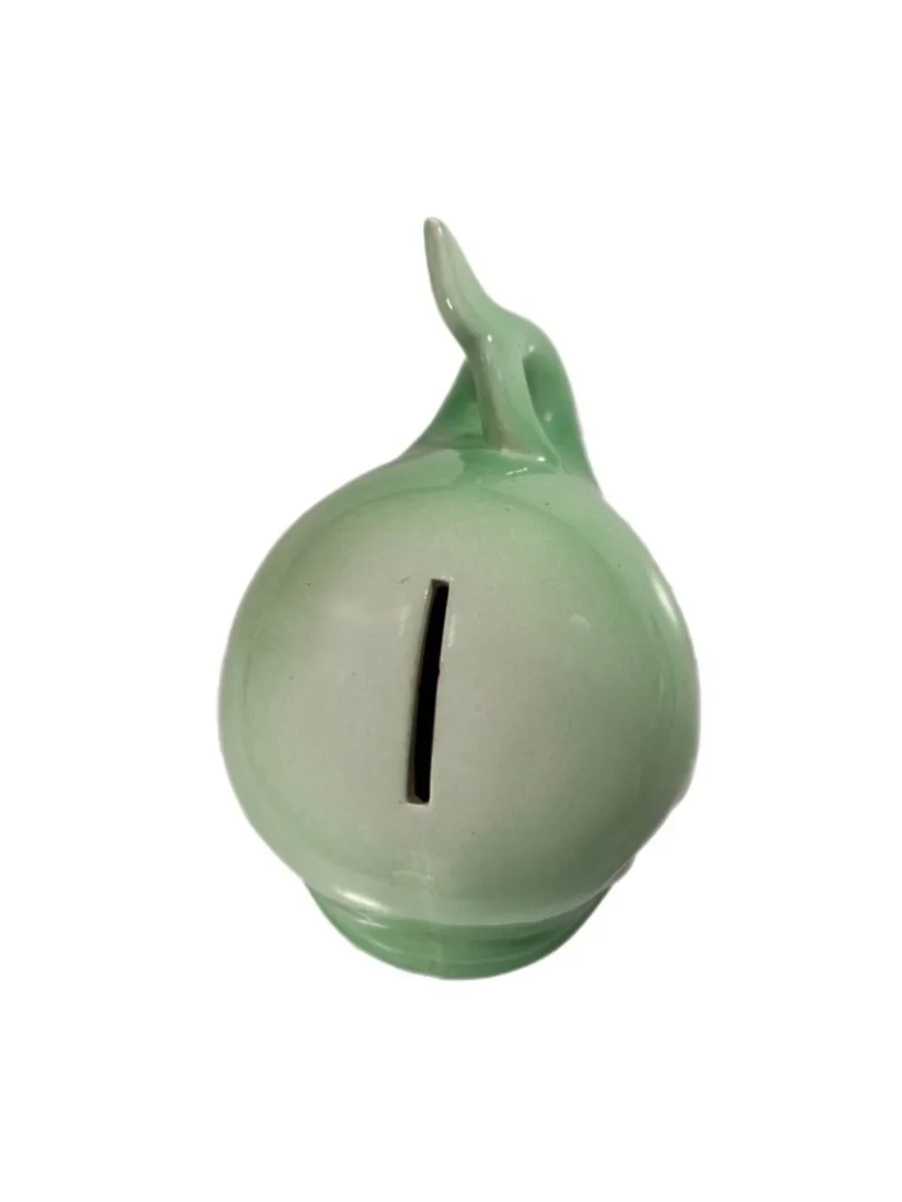 Ceramic Pottery Green Whale Coin Savings Bank with Plug Eyelashes Taiwan HTF - Picture 6 of 12
